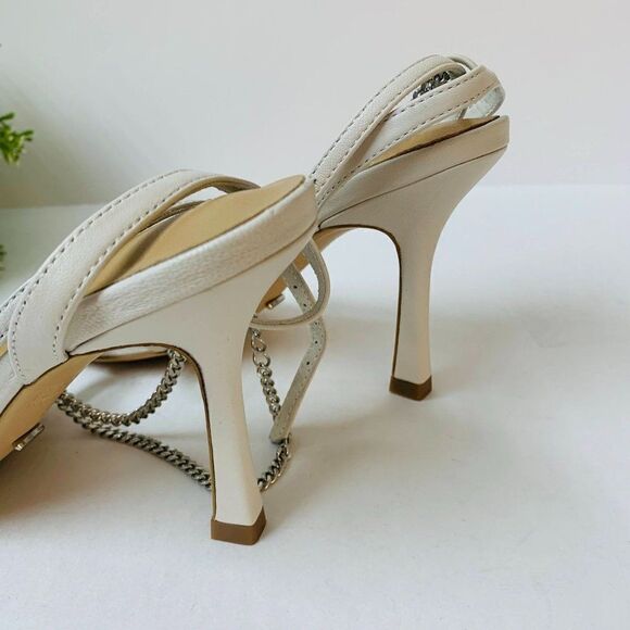 Tony Bianco Lazaar Chain Sandal Heels Sz 5 in Dove Nappa - Picture 6 of 11